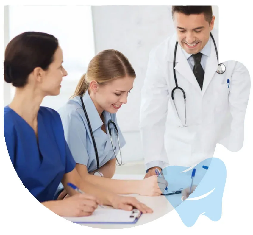 CitiDental of Woodhaven dental team reviewing patient care